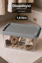 1.8Lt Elora Organizer Box - Multi-Purpose Lockable Lid Jewelry Organizer Storage Box Gray