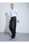 Men Black Panelled Baggy Fit Jeans