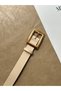 Women's Square Buckle Gold Belt Waist Belt Jacket Belt Dress Belt Trouser Belt - 4