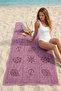 La Notte Summer Anchor 100% Cotton Beach Towel Lilac 70X140 - 6