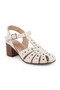 Women's High Heel Shoes Medium Heel Round Toe Studded Caged Antique L031.26108425