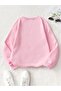 Women's Pink Margarita Printed Crew Neck Oversize Sweatshirt - 2