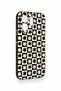 Vivo V70 5g Compatible Floral Motif Checkered Pattern Silicone Case - 3
