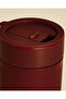 Burgundy Plain Travel Mug with Lid and Silicone Cover - 2