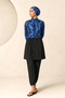 Beli Lace-Up Patterned Full Protection Hijab Swimsuit Set - 2