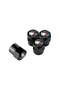 M/// Logo Bmw Aluminum Cover 4 Pcs Valve Cover (Black)