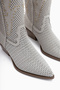 Neira Genuine Leather Beige Summer Western Women's Boots - 5