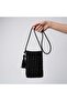 Black Paper Rope Phone Bag - 3