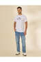 Men Blue Skater Fit Jeans With Knee Darts - 5