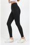 Women's High Waist Shaping Black Leggings - H6157 - 5