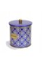 Nocolor-8F054Ff8 Patterned Metal Round Storage Container, 17.5 Cm, Decorative Box, 1 Piece - 4