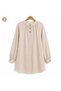 Summer Strawberry Fabric Button Detailed Waist-Tie Double Set (Tunic - Trousers) - 2