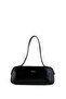 Women's Genuine Leather Black Wrinkled Patent Leather Handbag