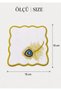Gold Embroidered Set of 6 Coffee Side Presentation Napkins Dowry Box Coffee Bottom Presentation Napkins Tuvrena - 5