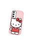 Samsung Galaxy A34 Compatible Case Camera Protector Pink Silicone Couple Phone Case with Kitty Pattern - 3