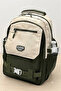 Water Resistant Satin Fabric Horizontal Column Detailed Unisex Multi-Compartment Middle School, High School School Backpack Travel Bag - 4