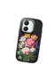 Redmi 13C Compatible Case Camera Protector Black Silicone Couple Phone Case with Floral Pattern - 3