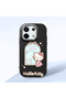 Poco X6 5g Compatible Case Camera Protector Black Silicone Couple Phone Case with Kitty Pattern