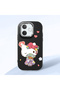 Oppo A5 Pro 5g Compatible Case with Camera Protector Black Silicone Couple Phone Case with Kitty Pattern