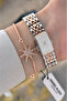 Dial with Burgundy Strap, Rose Gray Color, Same as in the Image, 24 mm Women's Wristwatch and Bracelet - 4