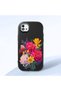 Realme C11 2021 Compatible Case Camera Protector Black Silicone Couple Phone Case with Floral Pattern