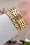 Gold Color Same as in the Image 22 mm Women's Wristwatch and Bracelet and Bangle - 4