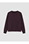 Özmarka New Season Plum Soft Touch Oversize Women's Sweatshirt - 5