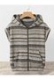 Lerixmod_Unisex Women Men 3 m Transitional Kangaroo Pocket Hooded Length Zipper Bat Sleeve