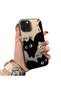 iPhone 14 Pro Compatible High-Quality Fun Black Cat Printed Case, Cute Stylish Shock - 2