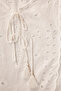 Lace-Up Collar Embroidered Mini Beach Dress - 7