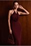 Blake Halter Neck Dress Burgundy - 6