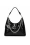 Women's Shoulder Bag with Chain Detail - 3