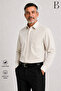 Relaxed Fit Long Sleeve Striped Classic Men's Dad Shirt - 4