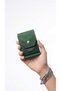 Beneton Green Crazy Leather Card Holder Wallet