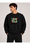 Stay True Detailed Crew Neck 2 Thread Sweatshirt