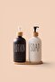 Glass Liquid Soap Dispenser Set with Bamboo Stand 2-Piece – Kitchen Hand and Dish Detergent Dispenser 500 ml - 2