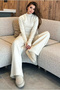 Women's Finger-Interlocking Detailed Sports Two-Piece Set