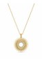 316L Steel Gold Color Chain Zircon Stone Nova Star Model Women's Necklace
