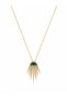 Blue Stone Sparkling Zircon Detailed Stainless Steel Women's Necklace