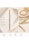 Elegant Design Zircon Stone Gold Color Ball Detailed Steel Bracelet - 2