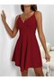 Women's Imported Crepe Dress with Rope Straps and Double-Breasted Collar - 3