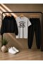 Armikids New Season Unisex 3-Piece Printed Long-Short Sleeve T-Shirt & Jacket Set