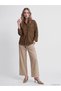 Özmarka New Season Brown Women's Shirt with Tie at the Waist - 2