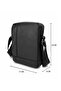 Men's Black Color Genuine Leather Shoulder Strap Messenger Bag Shoulder Bag - 5