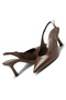Women's Short Heeled Matte Leather Classic Evening Dress Shoes Heeled Shoes - 3