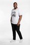 White 100% Cotton Oversized Plus Size Men's Printed T-Shirt - 3XL 4XL 5XL 6XL 7XL 8XL 9XL 10XL 11XL T-Shirt - Relaxed Fit - 3