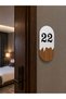 Customizable Plexiglass, Wood, Apartment - Apartment Hotel Office Door Number Size 18X9Cm, 1mm Plexiglass - 6