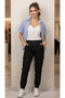 Beatriz Lycra Cargo Pants with Elastic Waist and Cuffs and Flap Pockets - 4
