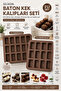 2 Models of Silicone Cake Mold Set (15-Piece Baton and 12-Piece Baton) Cake and Chocolate Mold