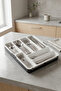 Double-Sided Extendable Adjustable Practical Drawer Spoon Holder Cabinet Drawer Organizer Organizer Spoon Holder - 6